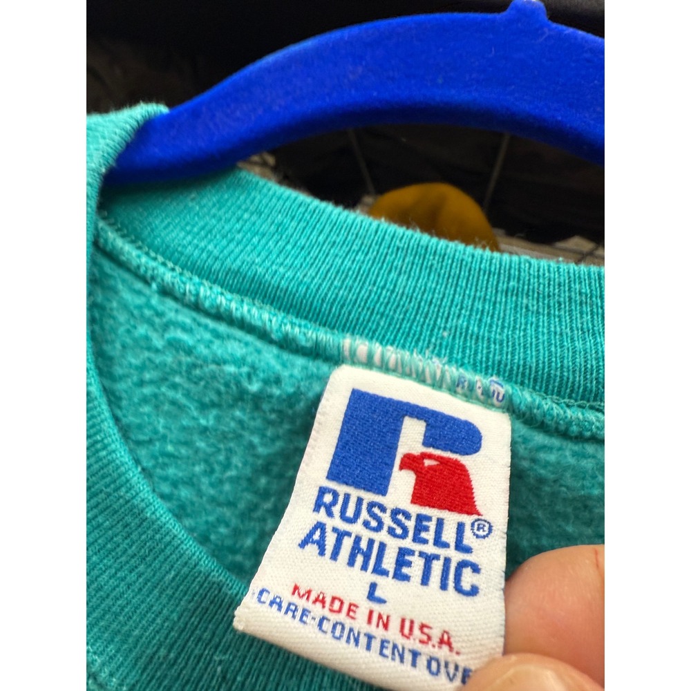 Size L vintage 90s Russell athletics meeting USA Traverse City sweatshirt crew - Picture 4 of 8